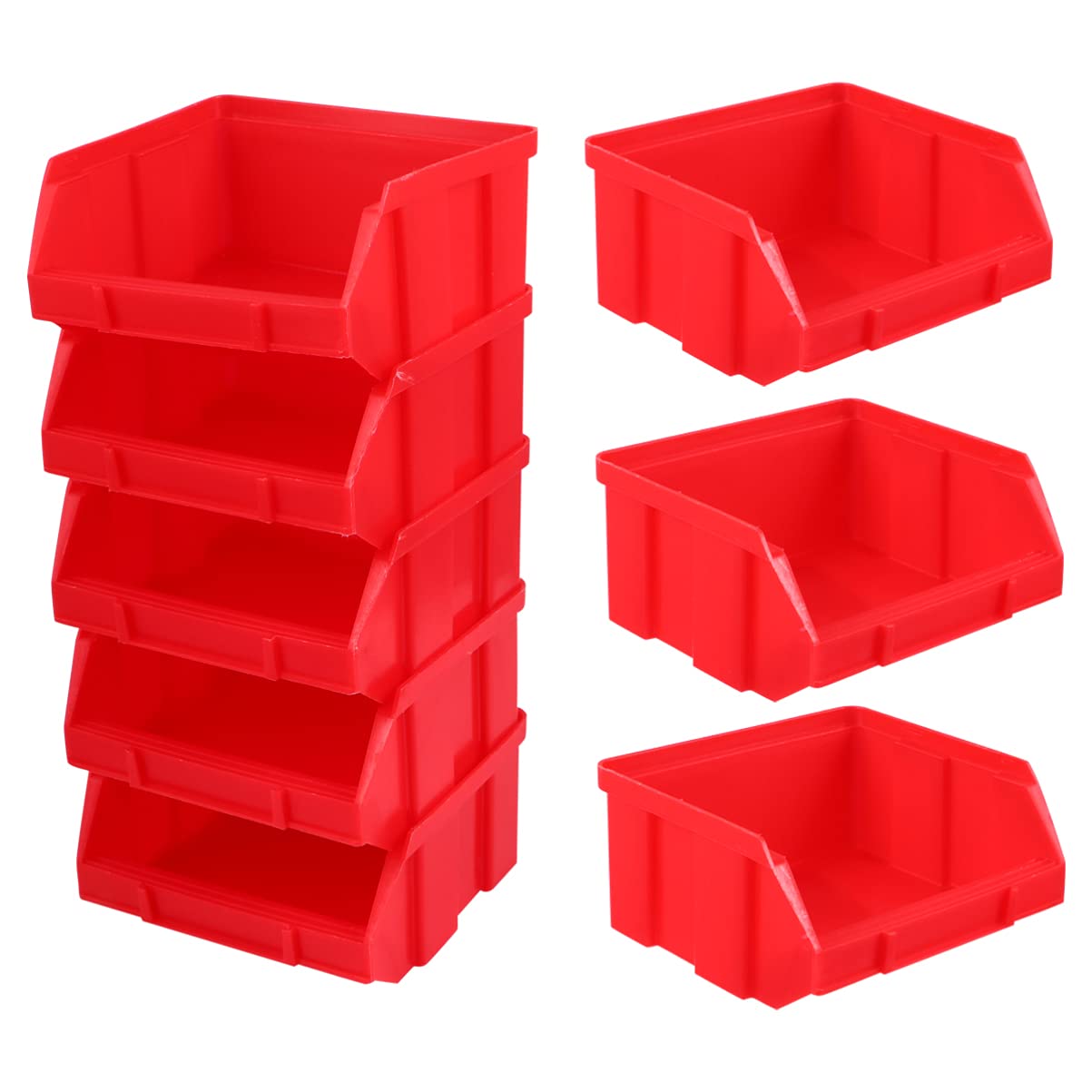 Stackable Storage Cubes & Open Front Baskets - Mini Fridge Organizer, Portable Toolbox Trays, PP Plastic Shed & Cabinet Organizers for Home, Garage, Office | Space-Saving Storage Solutions for Refrigerator, Nail Tools & More