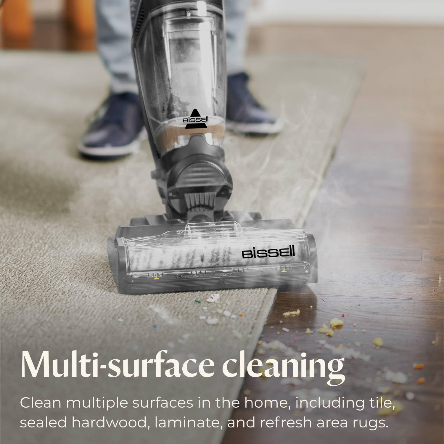 Bissell CrossWave HydroSteam Wet Dry Vacuum Cleaner - Multi-Surface Floor Washer with Steam Cleaning & Sanitizing Formula - Perfect for Hardwood, Tile & Carpet Cleaning in Homes & Offices