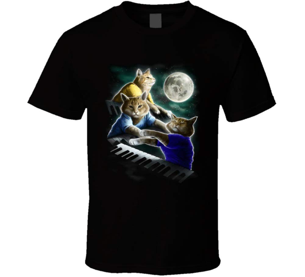 Three Cat Man Parody Graphic T-Shirt - Funny Cat Lover Tee for Men & Women - Perfect for Casual Wear, Gifts & Cat-Themed Parties