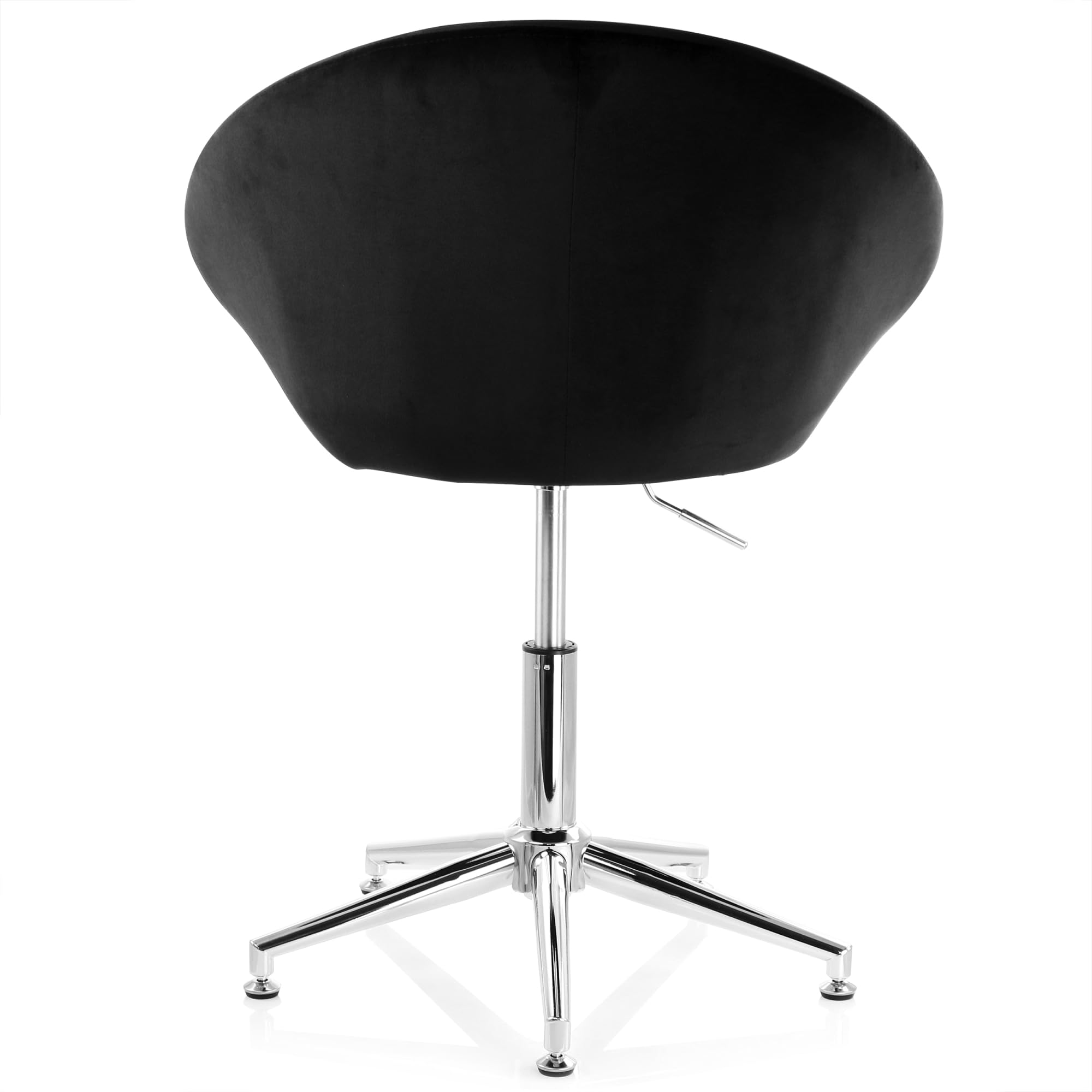 Elama BLK 360 Swivel Rolling Office Chair with Lumbar Support - Ergonomic Mesh Back & Adjustable Height - Black Executive Chair for Home & Office Workspace