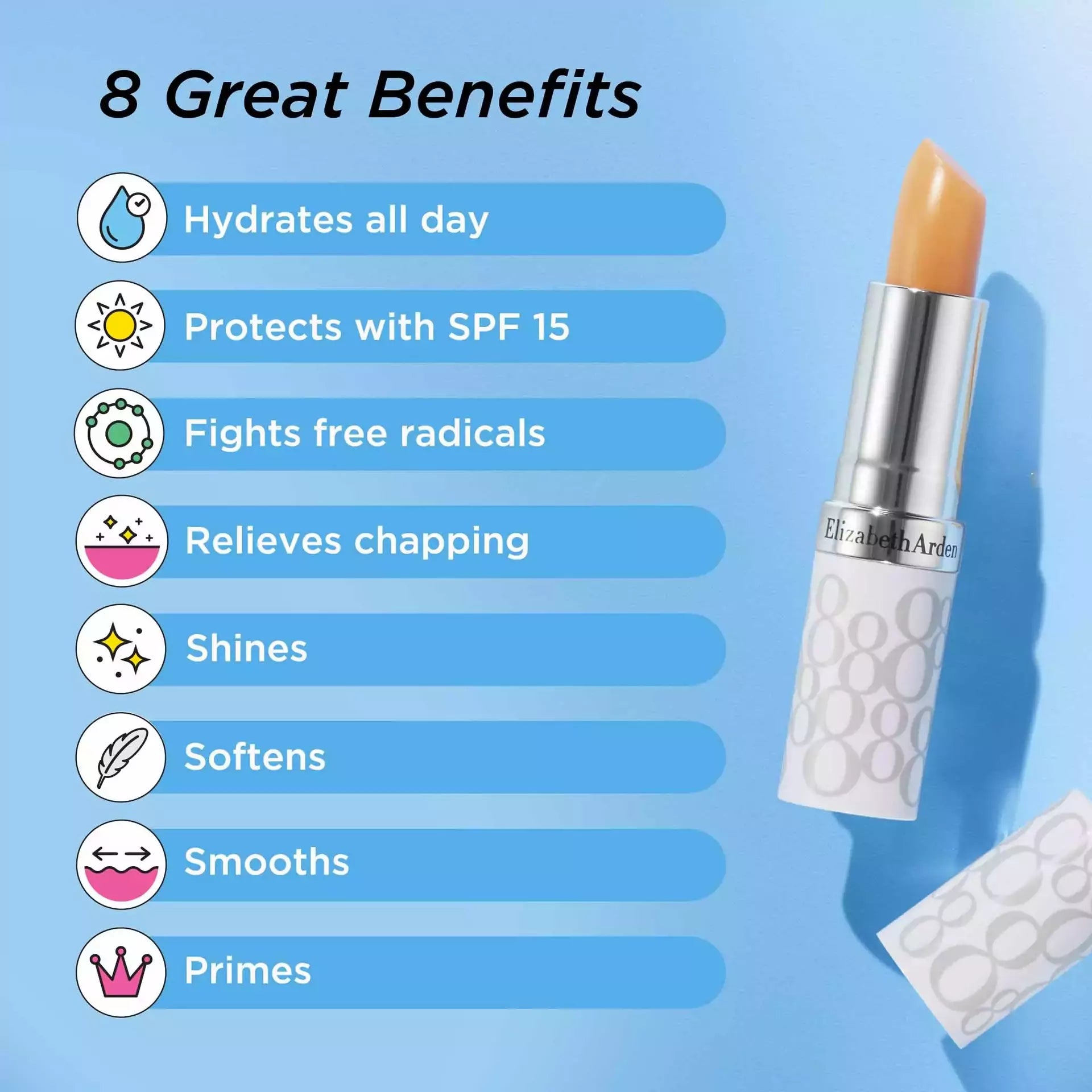 Eight Hour® Cream Lip Protectant Stick with SPF 15 - Moisturizing & Sun Protection for Dry, Chapped Lips - Perfect for Outdoor Activities, Hiking & Daily Use