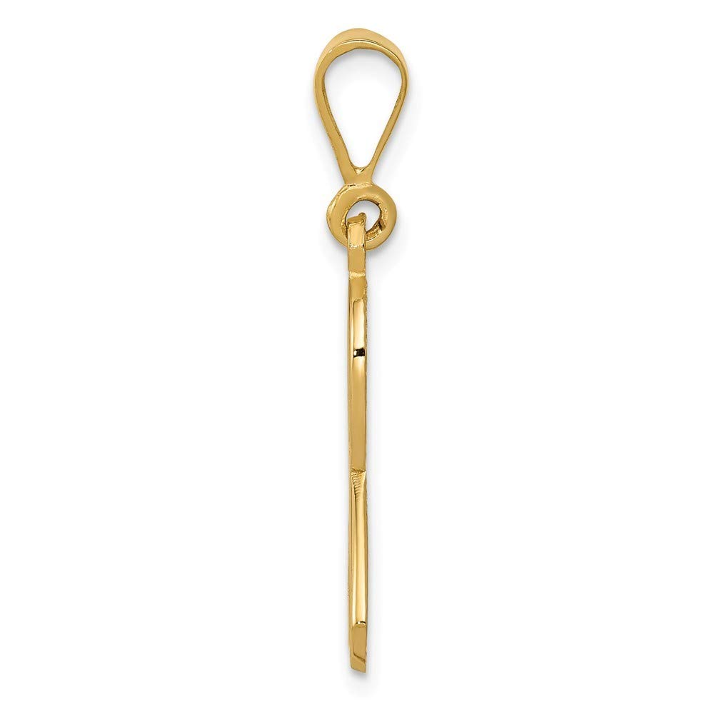 14K Yellow Gold Awareness Ribbon Pendant - Roy Rose Jewelry for Breast Cancer Support & Hope - Perfect for Gifts, Fundraisers & Everyday Wear