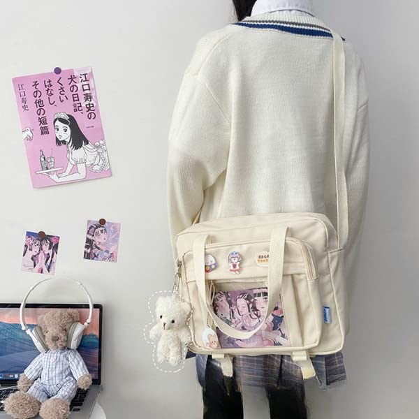 Anime Backpack for Girls - Kawaii Cute Japanese Ita Bag with Clear Window | Lolita Fashion Accessories & Kawaii Supplies (Pink) | Perfect for School, Cosplay, Anime Conventions & Travel