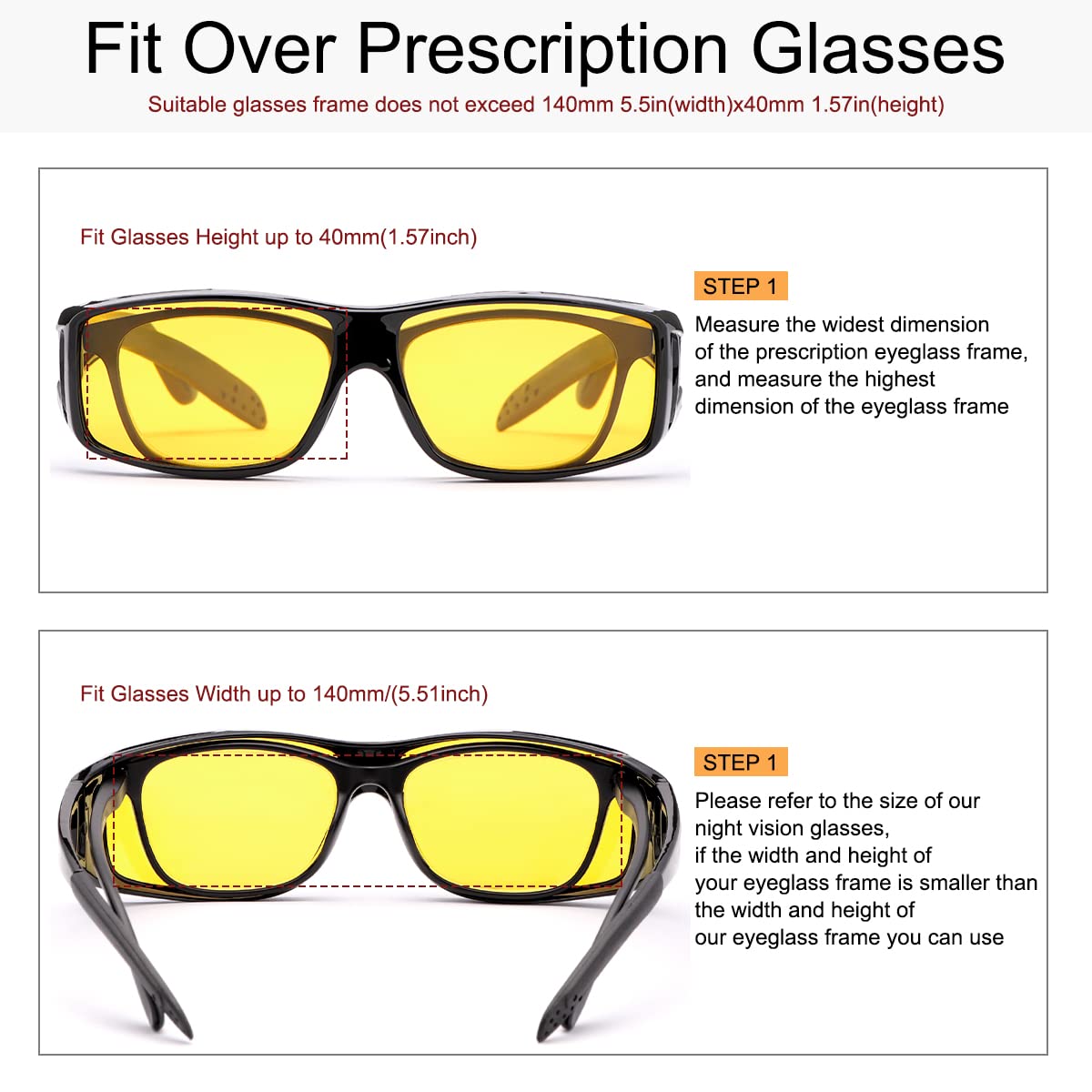 Wrap Around Sunglasses with Polarized Lenses - 100% UV Protection Fit Over Prescription & Regular Glasses | Perfect for Driving, Outdoor Sports & Daily Sun Protection