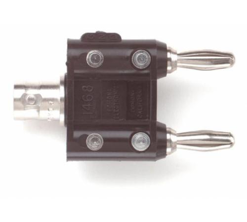 Fluke Pomona 1468 BNC Female to Double Banana Plug Adapter with Isolated Solder Turrets - Test Lead Connector for Oscilloscopes & Multimeters (Model 1938410) - Perfect for Electronics Lab & Electrical Testing
