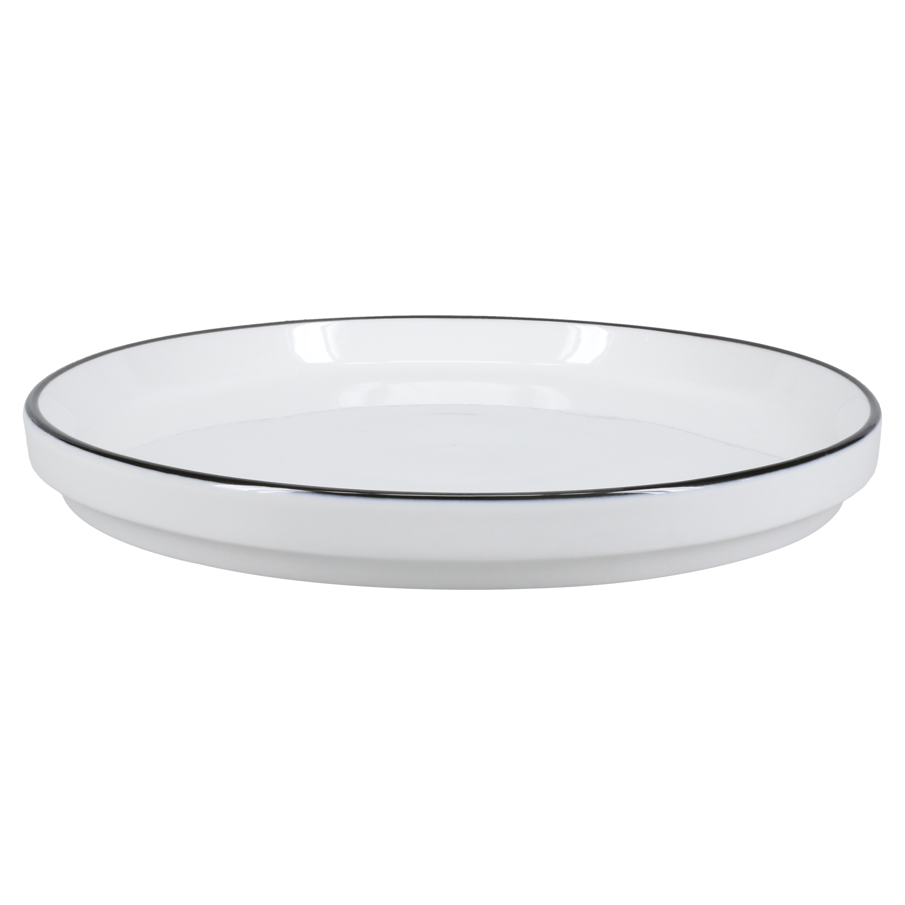 BIA Silhouette Stackable Salad Plates - Set of 4, 7.5 Inch Porcelain Appetizer Dishes for Dinner Parties, Picnics & Home Decor