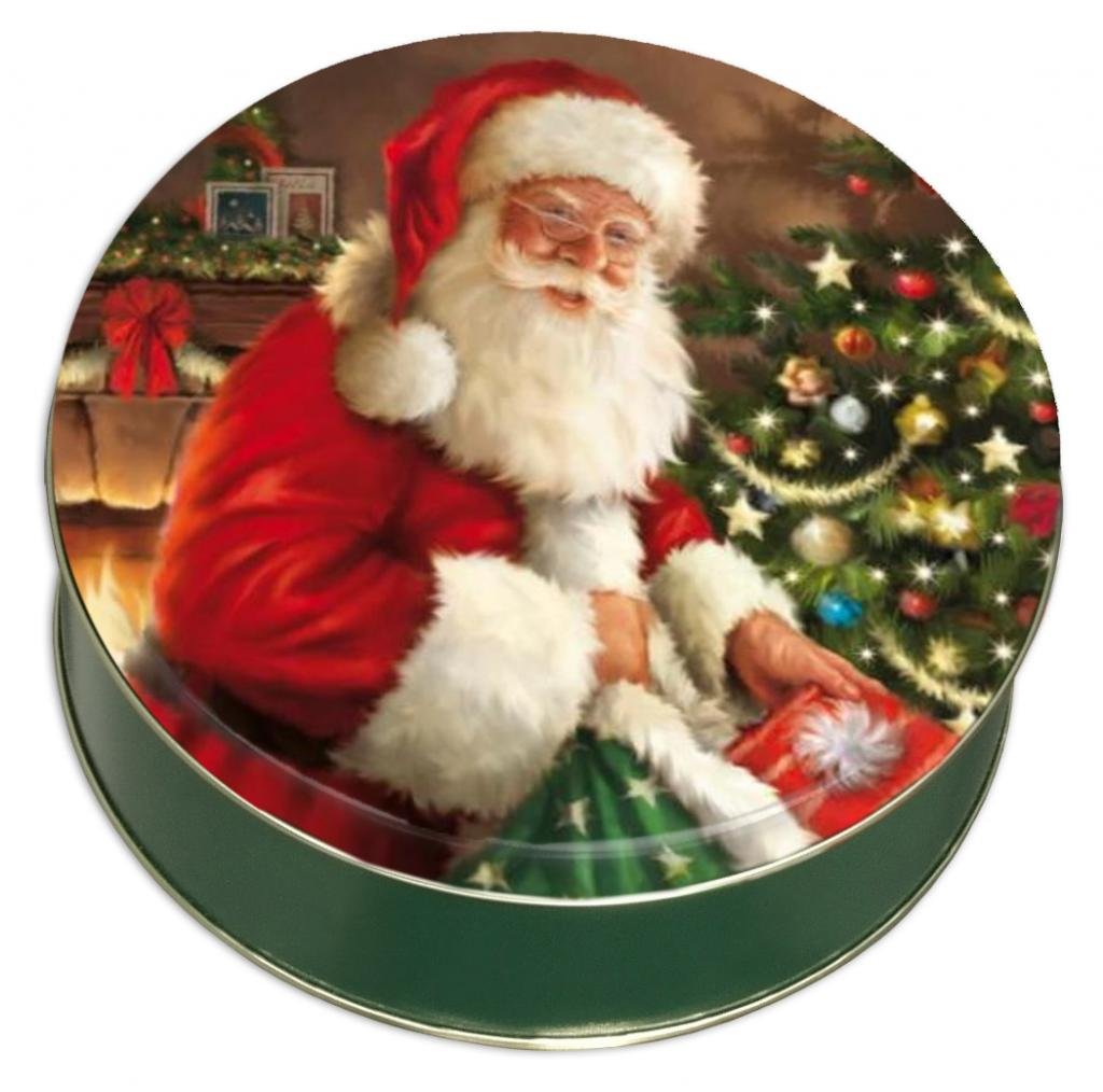 Scott's Cakes Christmas Chocolate Dutch Mints in Mini Santa Tin - Holiday Gift, Party Favors & Stocking Stuffers for Christmas Celebrations