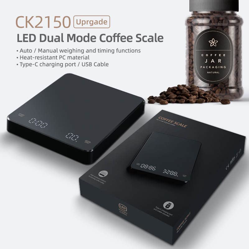 Premium Digital Coffee Scale with Built-in Timer & Auto-Start Function - Perfect for Pour Over, Espresso, and Home Barista Brewing