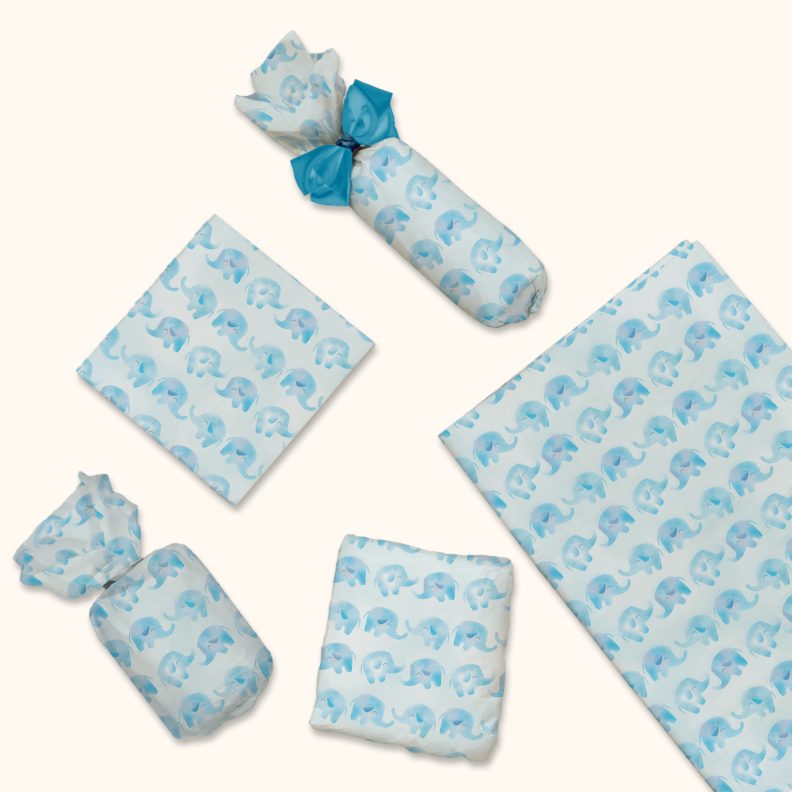 Premium Blue Elephant Tissue Paper - Soft, Decorative & Eco-Friendly for Gift Wrapping, Party Decorations & Craft Projects