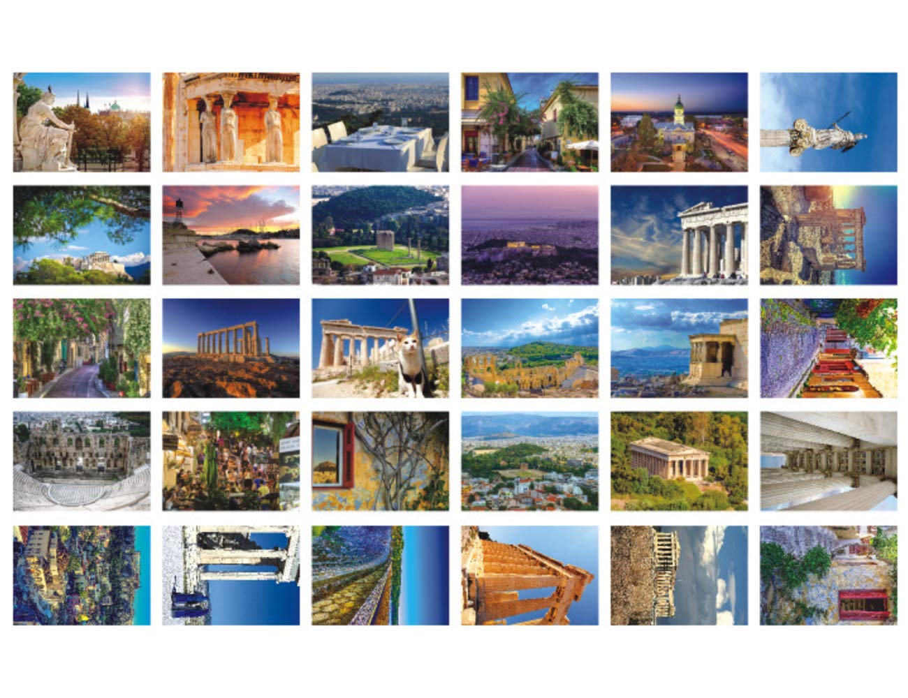 30-Piece Assorted Travel Postcards Set - Famous World Landmarks Collection (4x6 Inch) - Perfect for Scrapbooking, Souvenirs & Home Decor