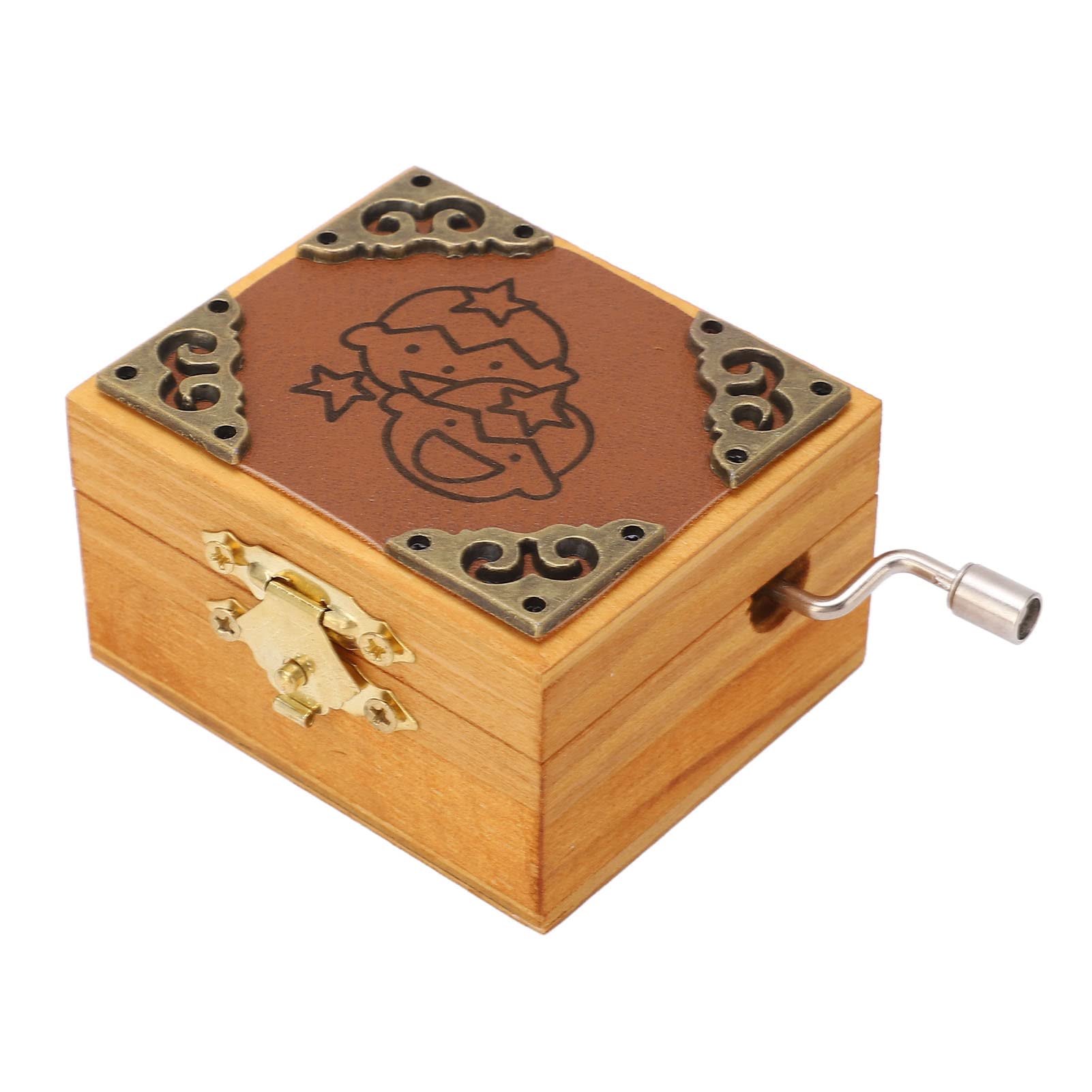 Engraved Vintage Music Box - Mini Portable Wooden Musical Jewelry Box, Unique Gift for Christmas, Thanksgiving, Birthday & Anniversary | Perfect for Home Decor, Wedding Favors & Keepsake Souvenirs
