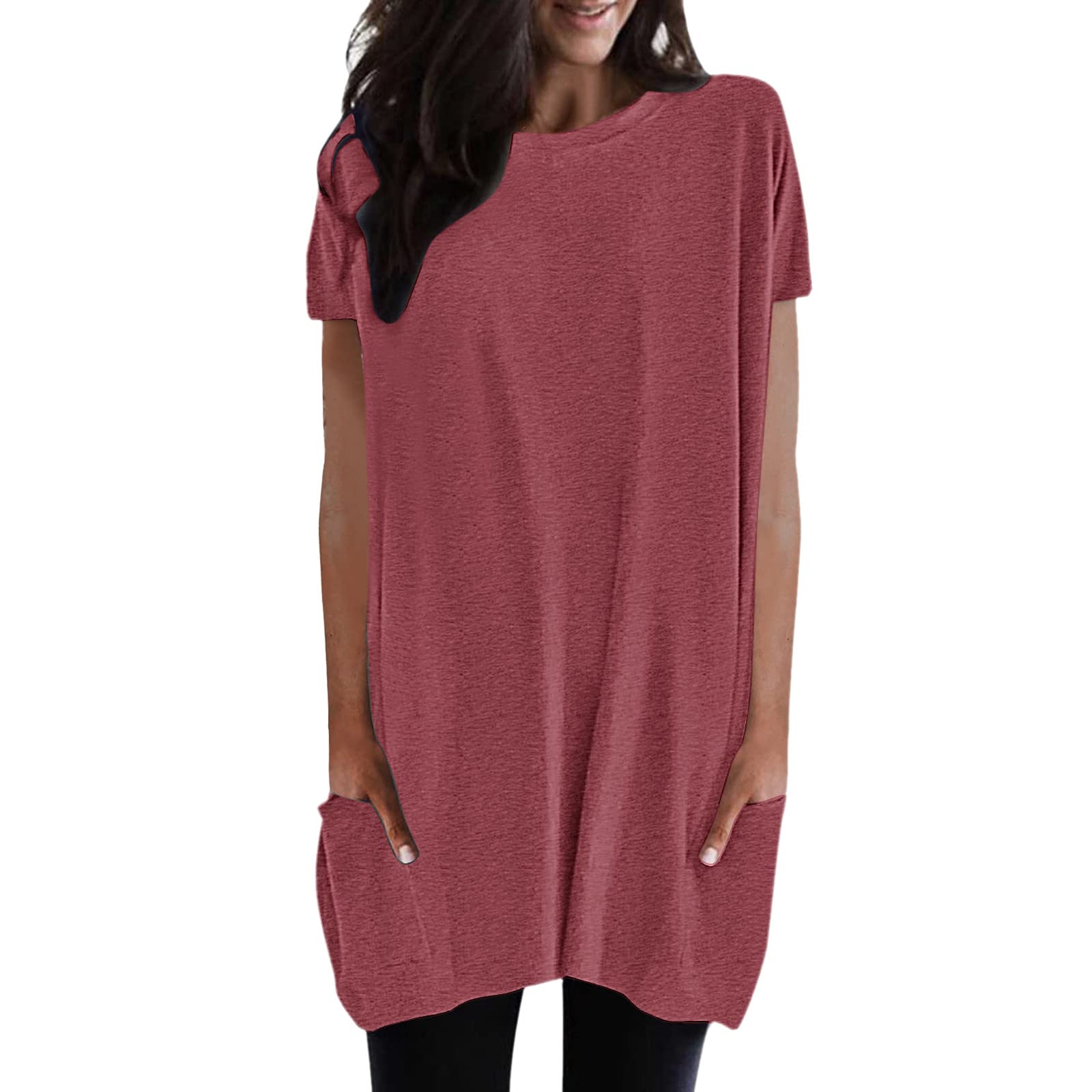 ETHKIA Women's Graphic T-Shirt - Summer Casual Printed Loose Pullover Crewneck Short Sleeve Blouse with Pockets | Trendy Streetwear & Vacation Outfit