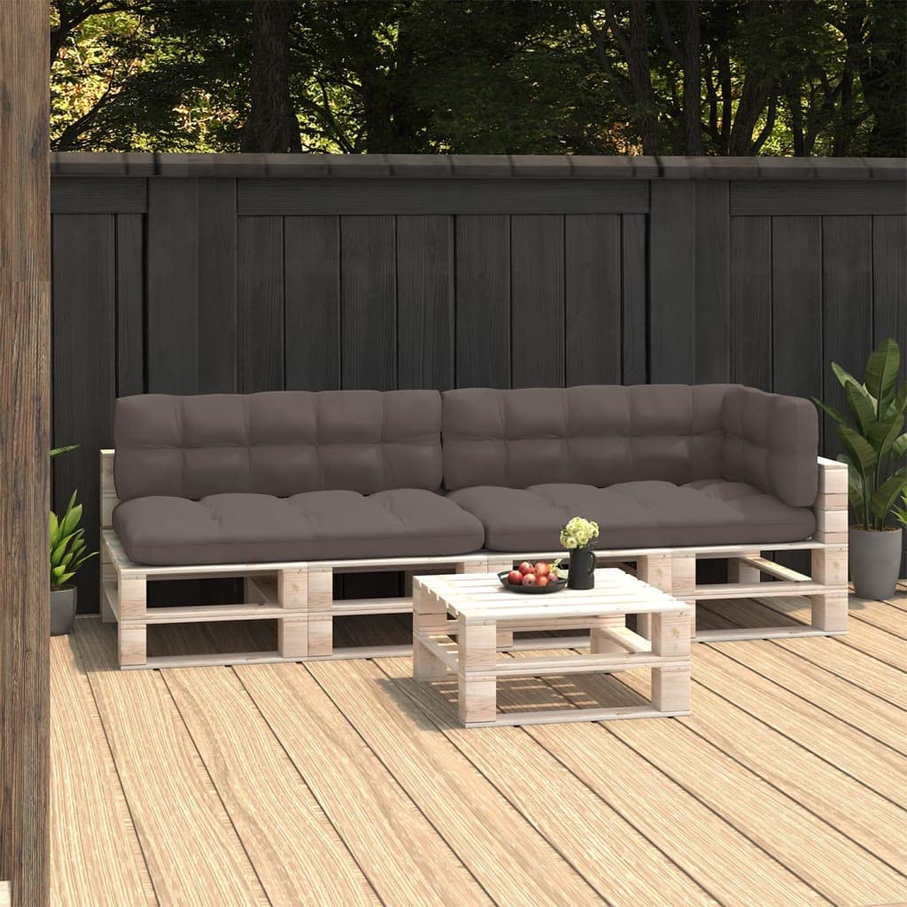 Sywamol 5-Piece Outdoor Pallet Sofa Cushions Set - Waterproof & UV Resistant - Black - Perfect for Patio, Deck, Garden Furniture, and Backyard Lounging