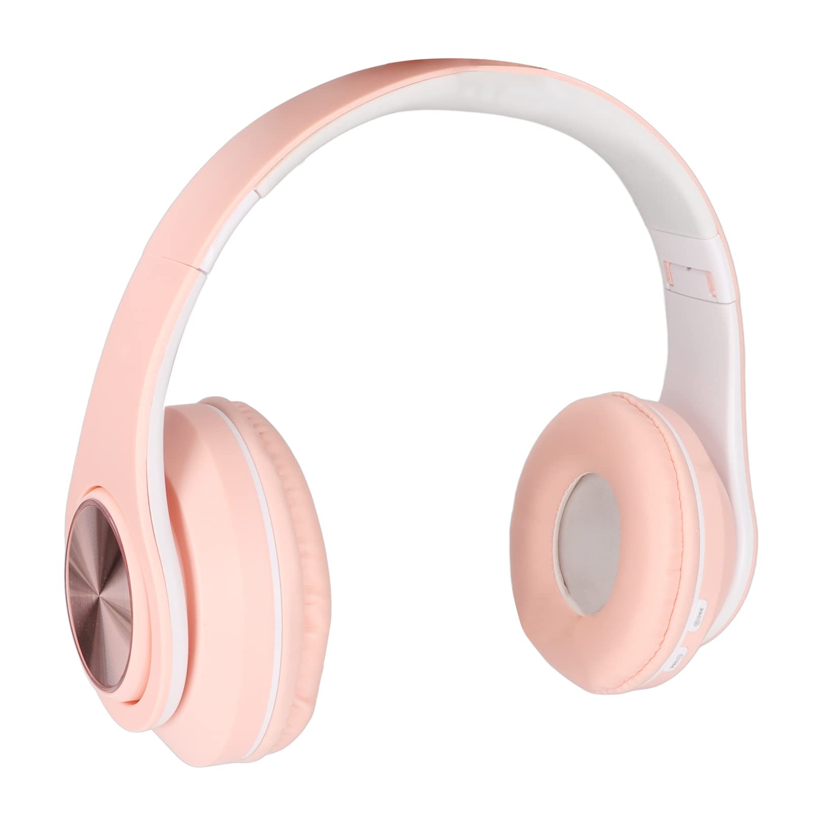 Binyalir Over-Ear Headphones with Clear Bass, Memory Foam Ear Cushions & Adjustable Headband - Wireless Bluetooth Headset for Laptop, PC, Gaming, Music Listening (Pink)