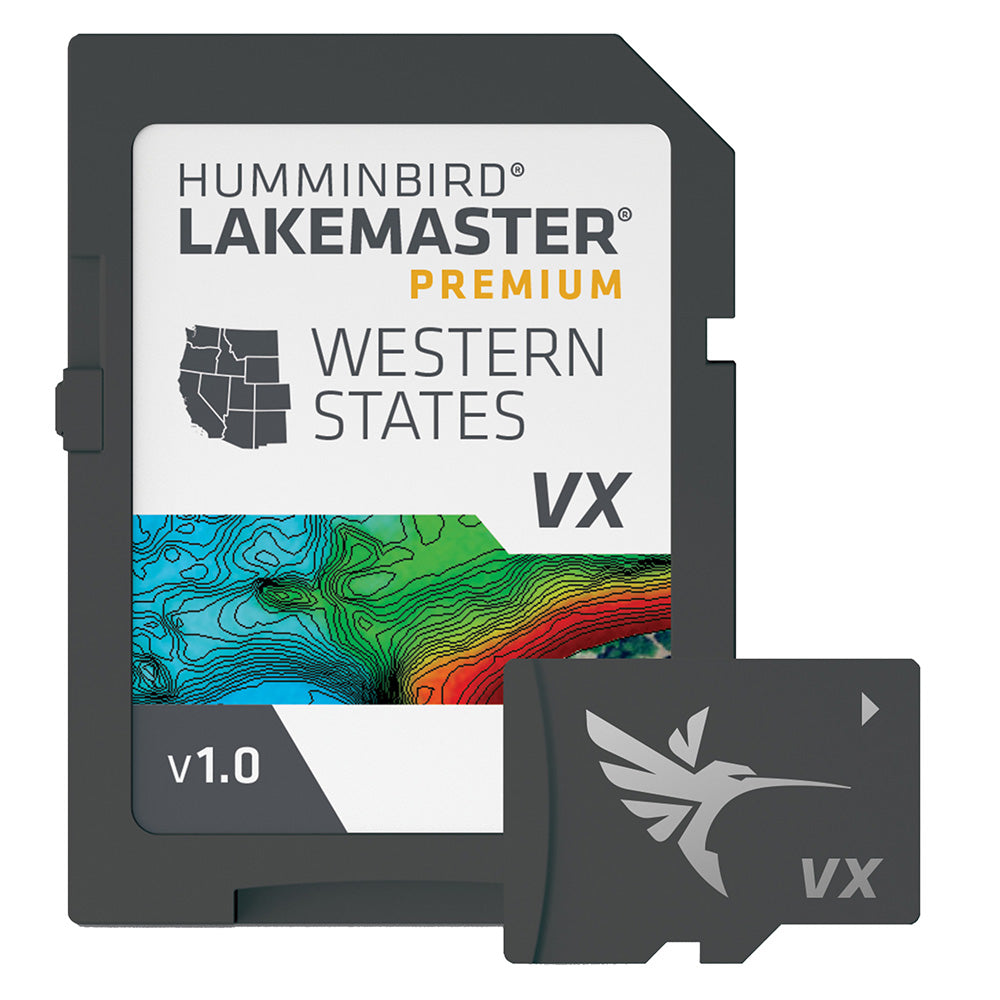 Humminbird Lakemaster VX Premium Fish Finder with Western States Maps - Ideal for Fishing in Lakes and Rivers Across the Western US