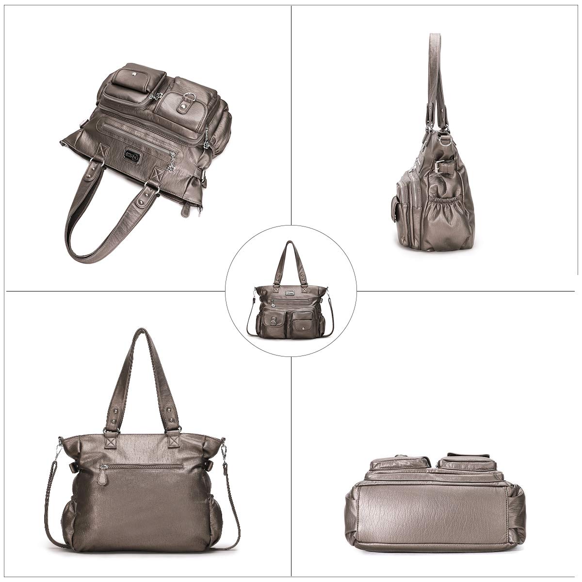 KL928 Large Vegan Leather Tote Bag for Women - Stylish Shoulder Handbag & Hobo Purse - Perfect for Work, Travel & Everyday Use