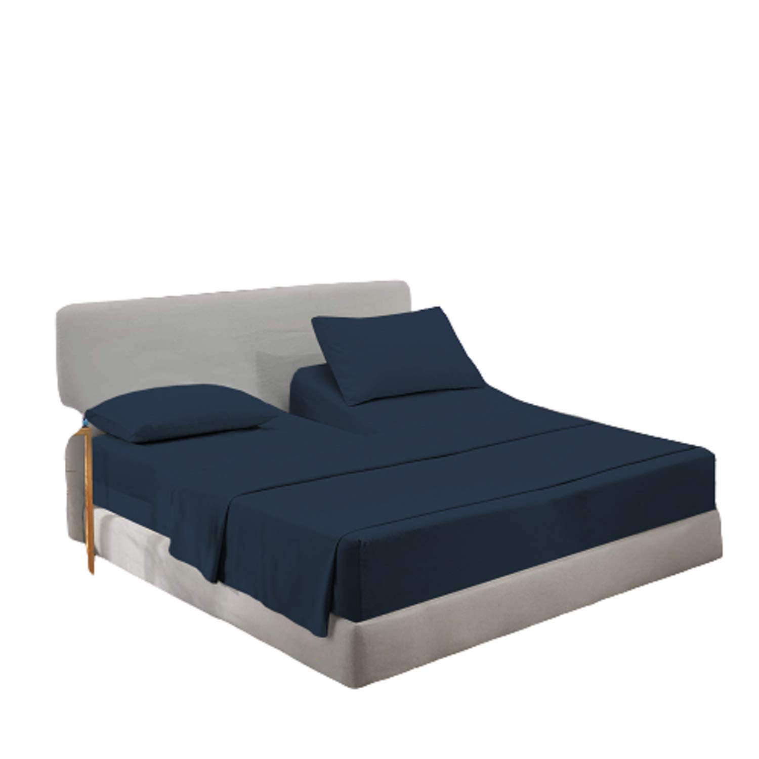 Premium 4-Piece Split King Sheet Set for Sleep Number & Adjustable Beds - Flex Top Design, Fits Up to 16