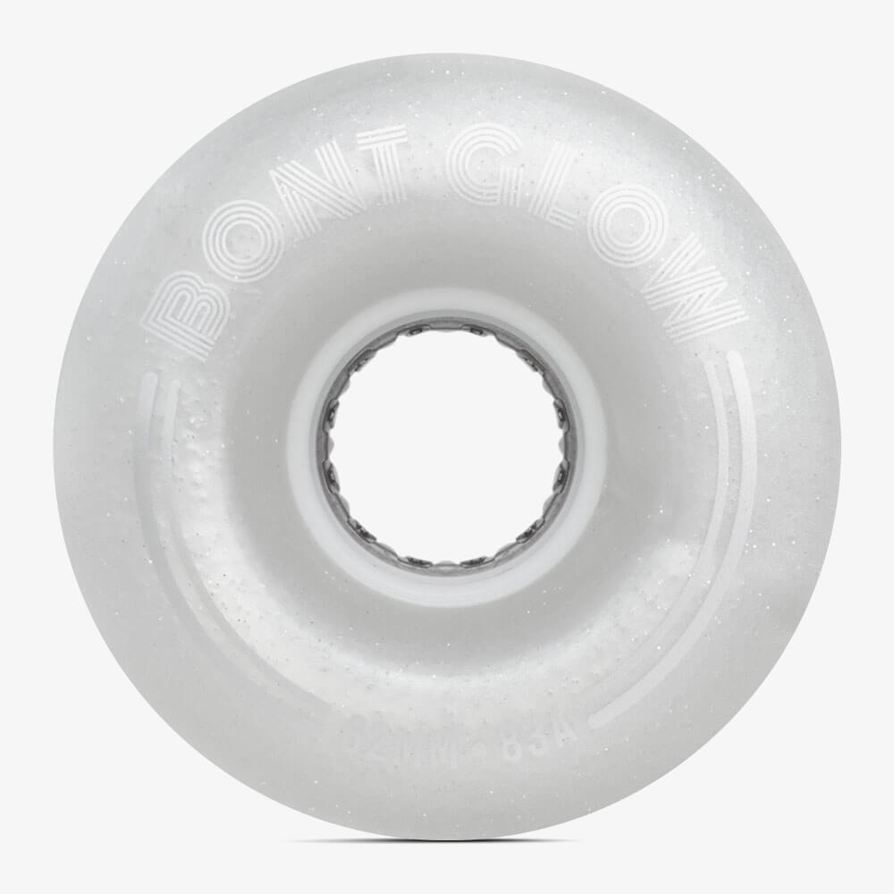 Bont Glow LED Quad Roller Skating Wheels - 4 Pack Set for Night Skating, Rink, and Outdoor Use