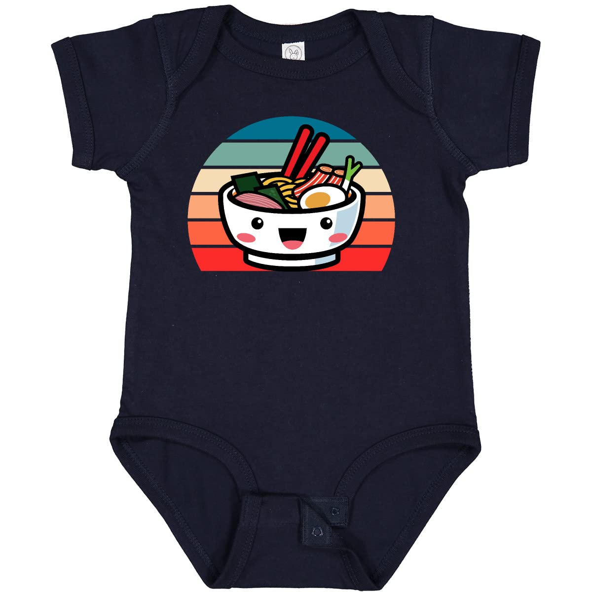 Inktastic Cute Kawaii Japanese Ramen Noodle Bowl Baby Bodysuit - Soft & Comfortable Infant Onesie for Anime Lovers, Gift for Newborns & Toddlers (Perfect for Casual Wear, Themed Parties & Photo Shoots)