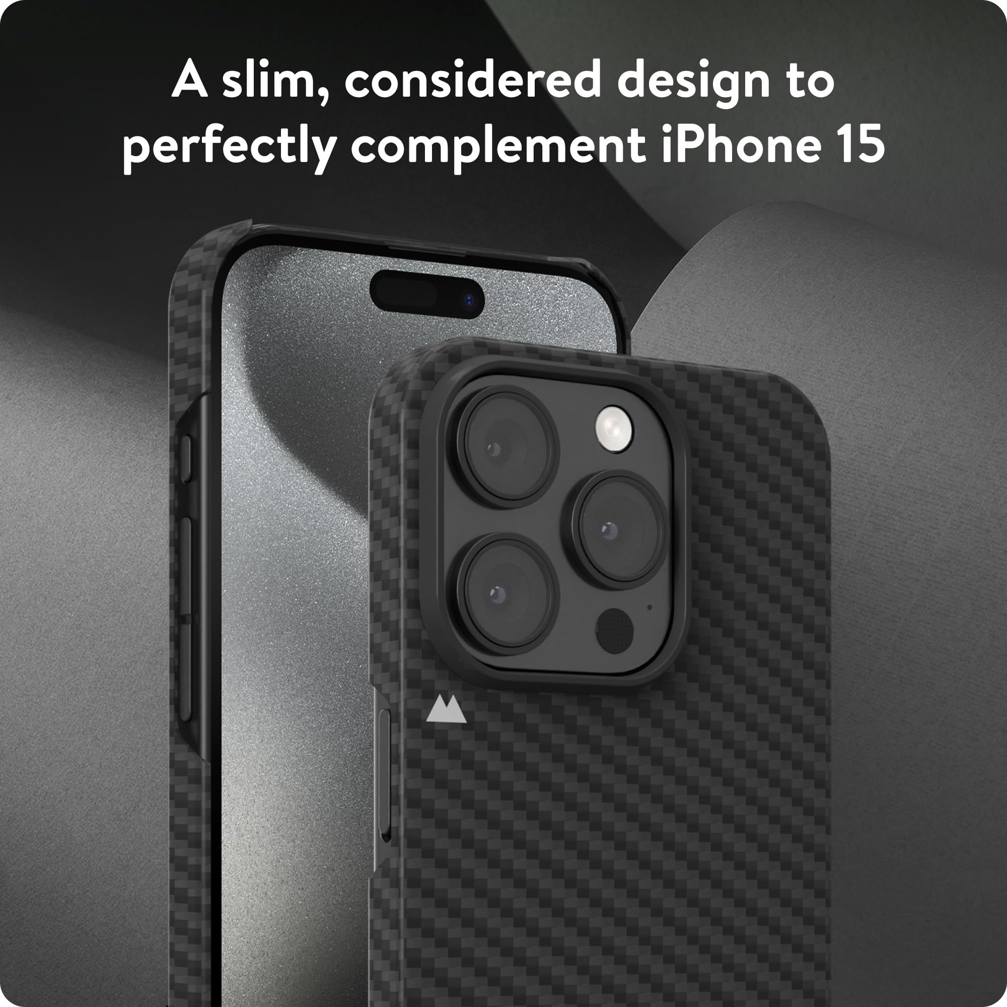 Mous for iPhone 15 Pro Max Case - Ultra Thin MagSafe Compatible Magnetic Phone Cover with Carbon Fiber Design | Perfect for Everyday Protection & Wireless Charging