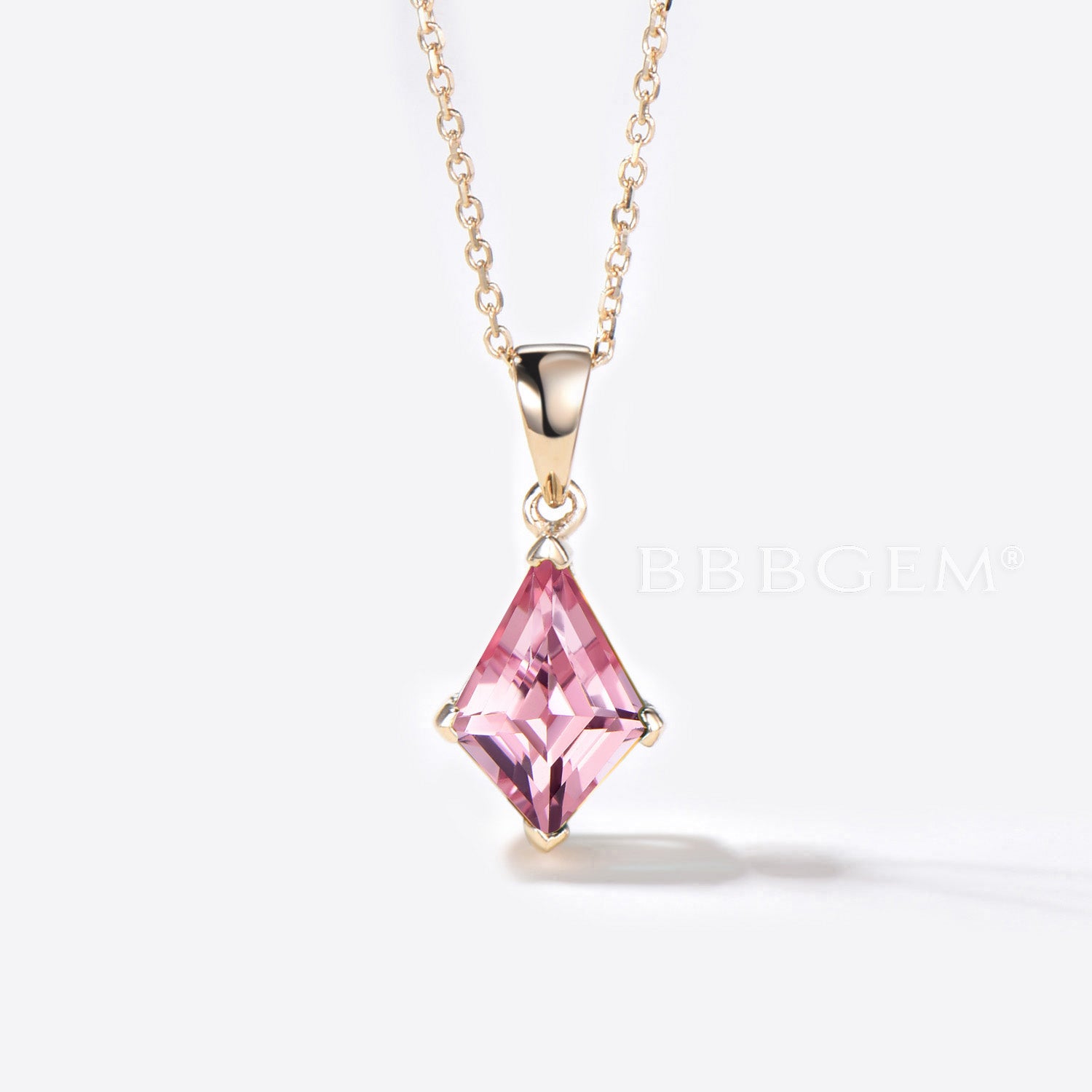 Exquisite Padparadscha Sapphire Necklace in Rose Gold - Peach Sapphire Pendant Jewelry for Women | Perfect for Weddings, Anniversaries & Special Occasions