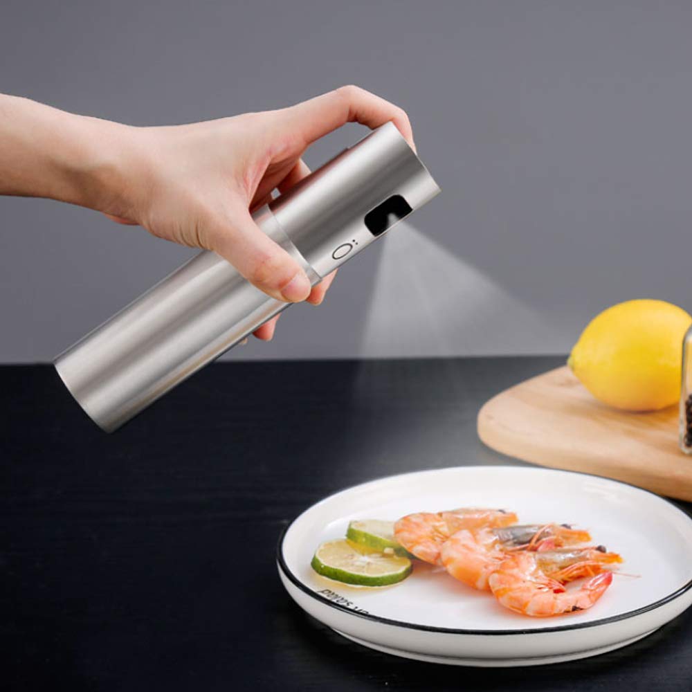 Stainless Steel Olive Oil Sprayer - Refillable Oil & Vinegar Mister for Cooking, Salad, Grilling, Roasting, Air Fryer & BBQ | Perfect for Healthy Cooking, Kitchen Use & Meal Prep