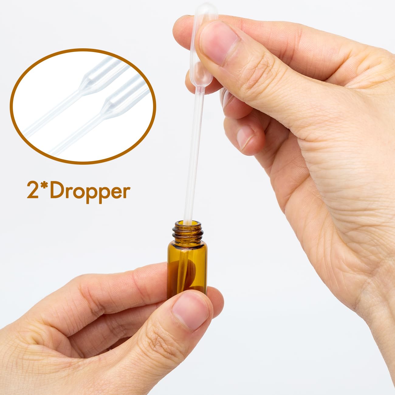 **ZEJIA 24-Pack 3ml Amber Glass Roller Bottles with Stainless Steel Roller Balls & 2 Droppers – Essential Oil, Aromatherapy, DIY Skincare & Perfume Refillable Containers**