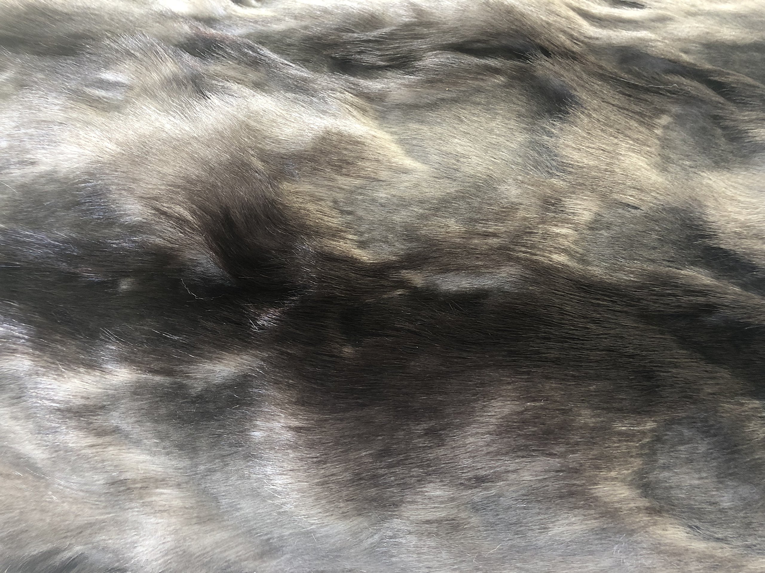 Plutus Brands Gray Faux Fox Fur Luxury Throw Blanket 36