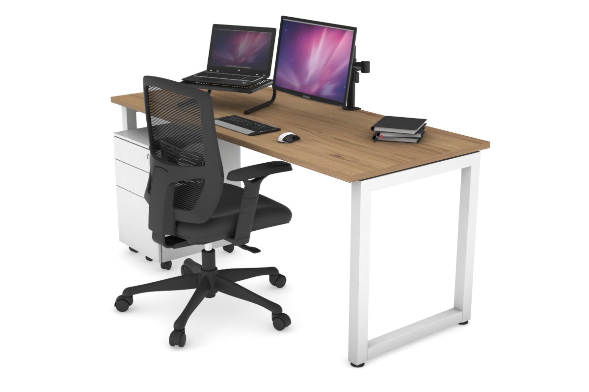 Quadro Loop Legs Office Desk - 1600L x 700W Modern Workstation for Home & Office - Perfect for Remote Work, Study & Conference Rooms