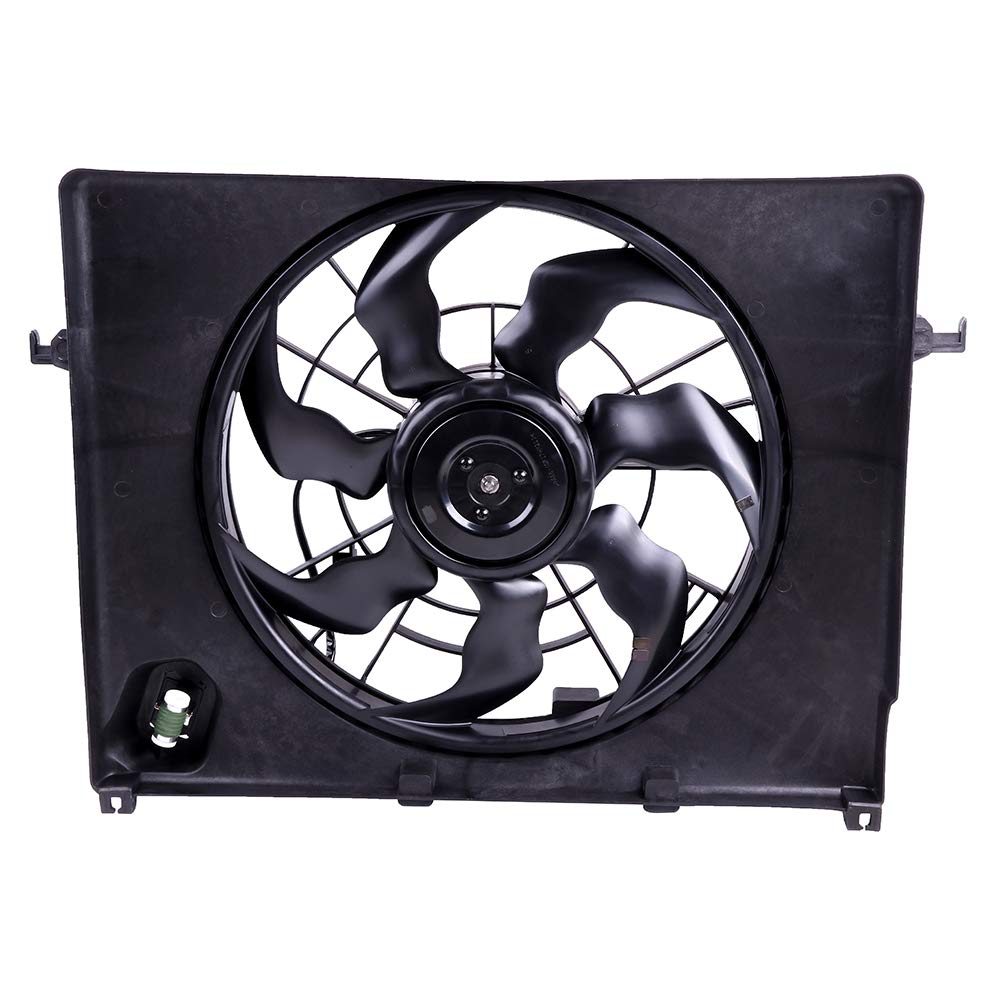 SCITOO Replacement Cooling Fan Assembly Compatible with 2011-2014 Kia Optima & Hyundai Sonata - Perfect for Engine Overheating Prevention & Summer Driving