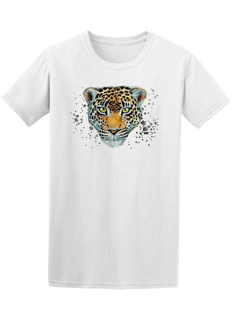 Men's Panther Hand-Painted Watercolor T-Shirt | Unique Artistic Graphic Tee for Casual Wear & Street Style
