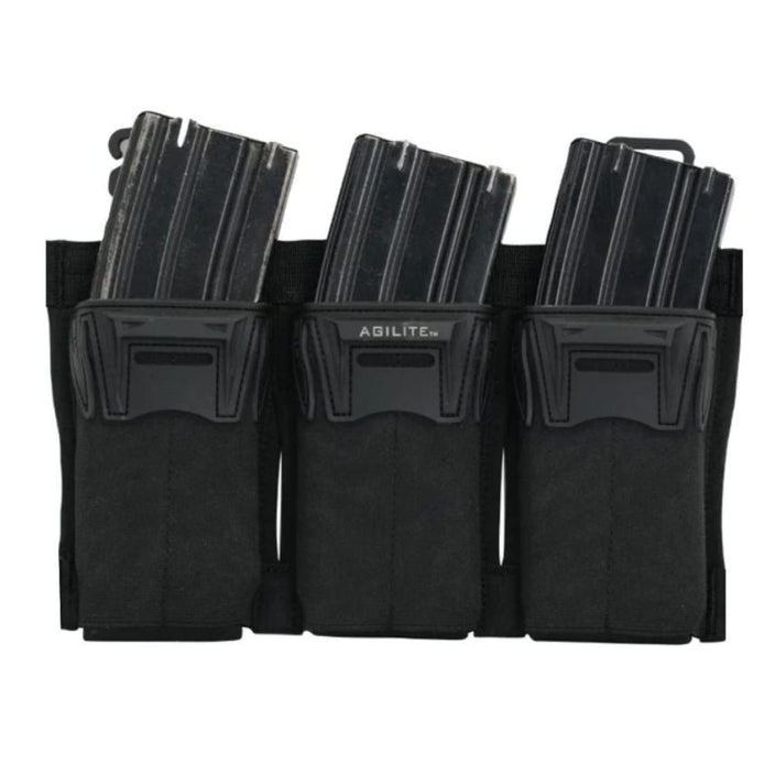 Agilite Pincer Placard - Tactical Triple Magazine Pouch for AR15, M4 & AK47 | Military-Grade MOLLE Compatible Chest Rig | Perfect for Airsoft, Hunting & Outdoor Adventures