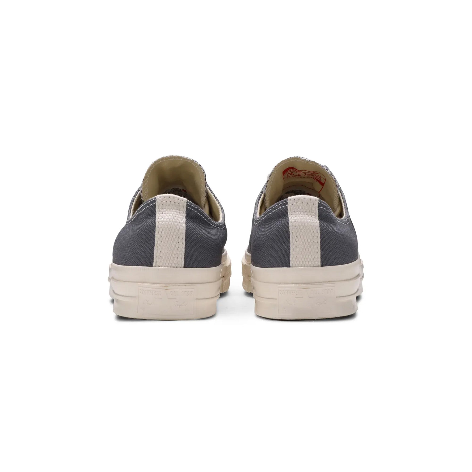 Converse Chuck Taylor All Star 70 Ox 'Comme des Garcons Play' Grey Sneakers - Retro High Top Canvas Shoes for Men & Women - Perfect for Casual Wear, Street Style & Everyday Fashion (2021 Collection)