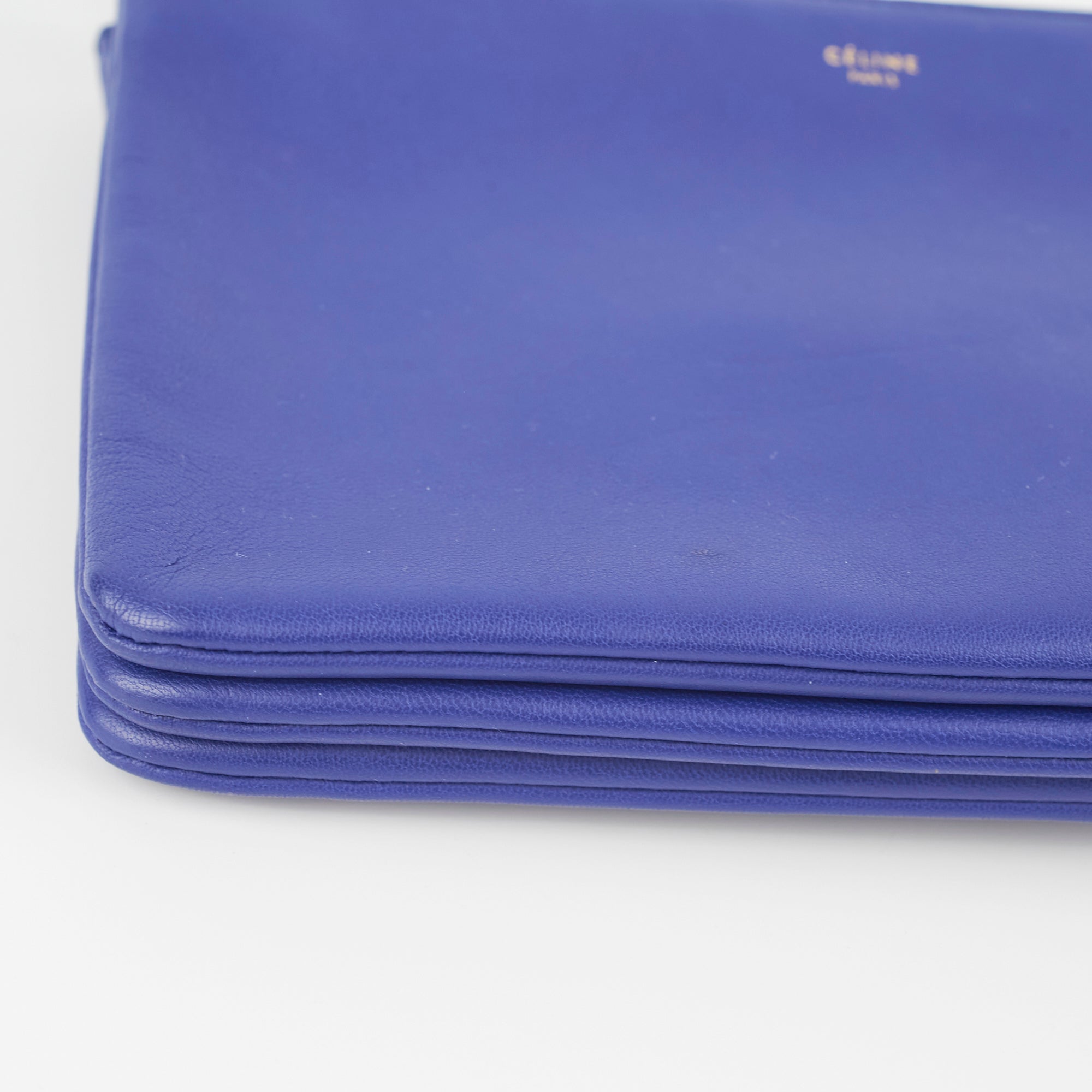 Celine Trio Bag Blue Crossbody Leather Handbag for Women - Stylish & Lightweight Purse for Everyday Use, Travel & Date Night