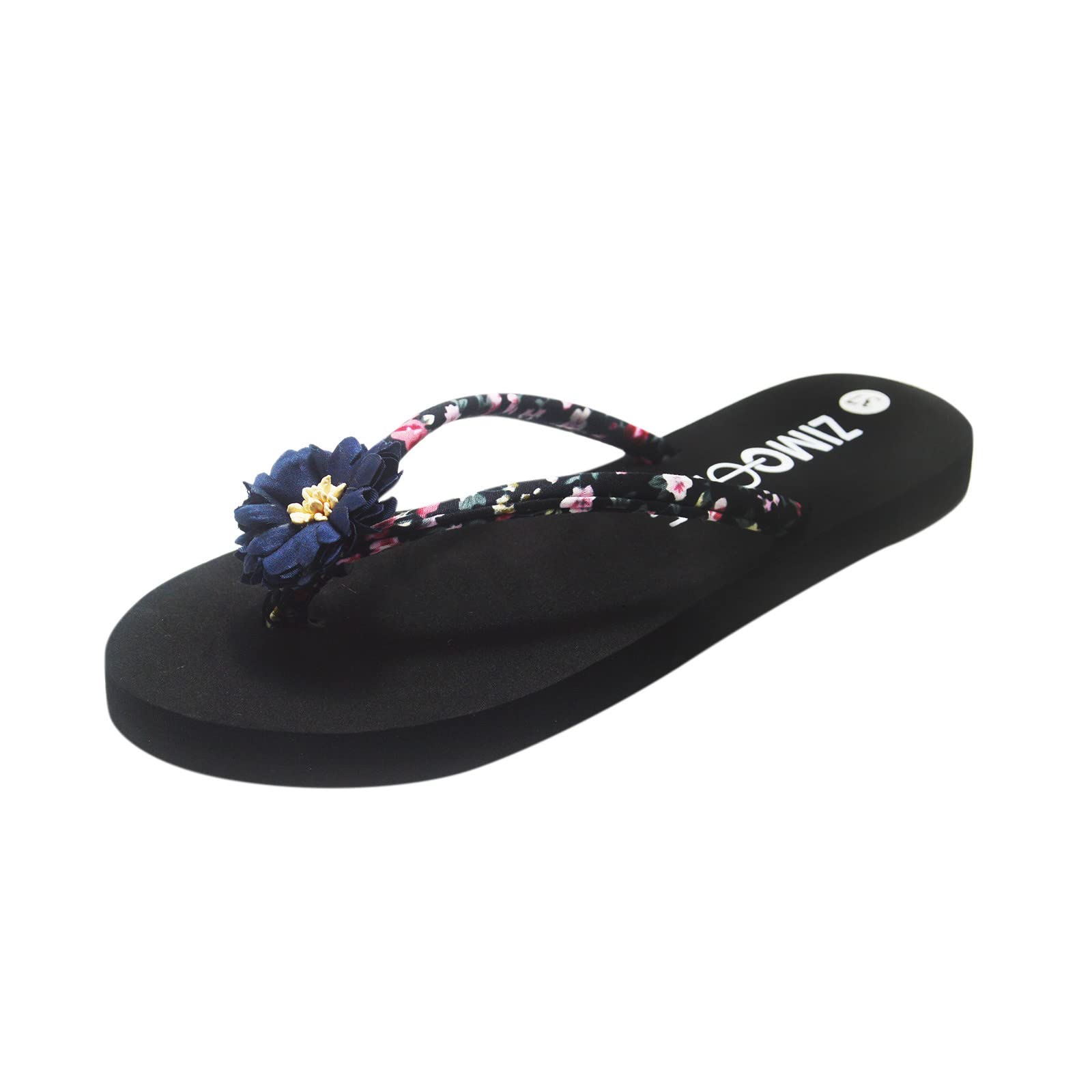 Women's Bohemian Style Summer Flower Slippers - Comfortable Beach Sandals & Meditation Shoes for Ladies | Perfect for Vacation, Yoga, and Relaxation