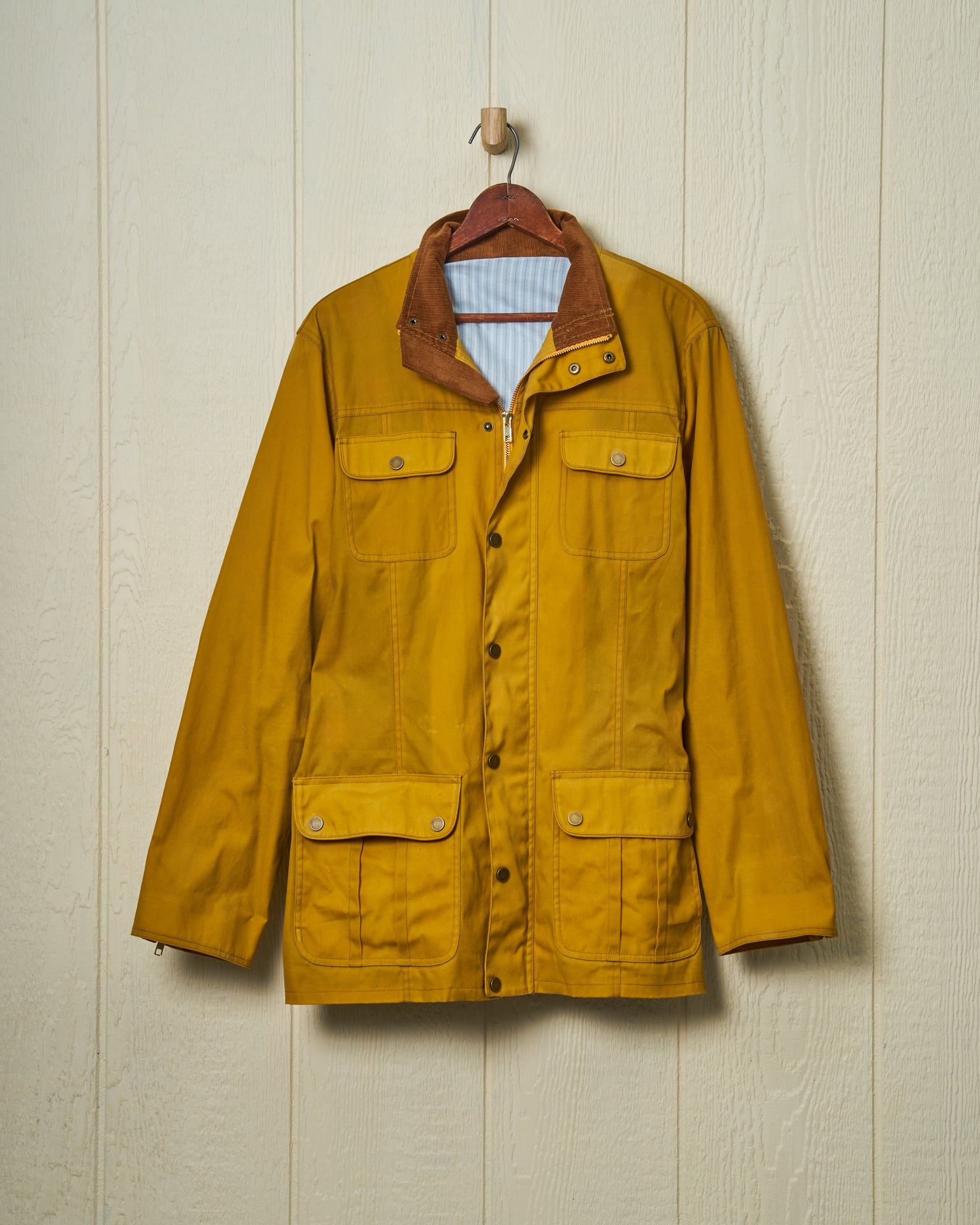 Aberdeen Waxed Canvas Jacket in Goldenrod - Durable Water-Resistant Outdoor Coat for Hiking, Camping & Fall Fashion
