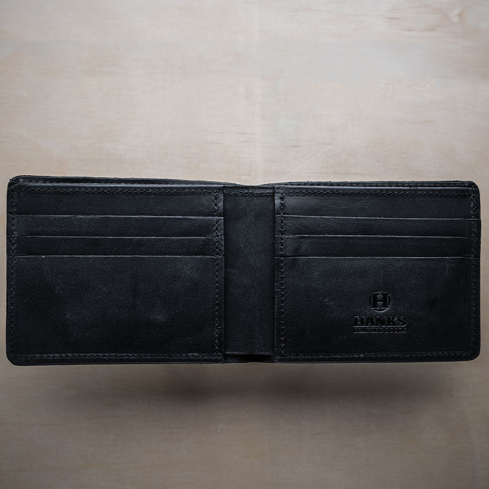 Hanks Belts Medium Bifold Wallet for Men - Genuine Leather RFID Blocking Slim Wallet - Perfect for Everyday Carry, Travel & Business Use