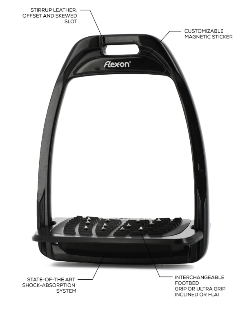 Flex On Hunter Stirrup - Premium Equestrian Stirrups for Comfort & Safety - Perfect for Show Jumping, Dressage & Trail Riding