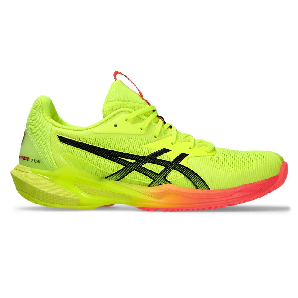 ASICS Solution Speed FF 3 Paris Edition Women's Tennis Shoes - Lightweight Performance Court Shoes for Women in Safety Yellow/Black | Perfect for Competitive Tennis Matches & Training Sessions