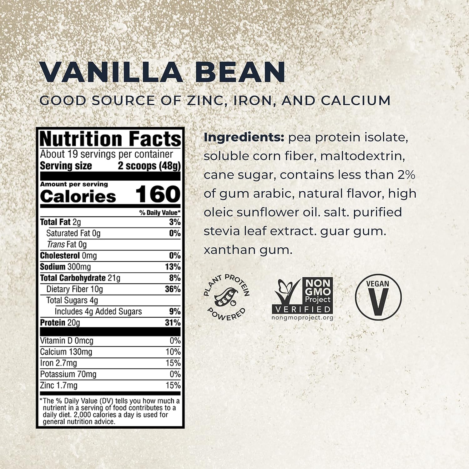 Evolve Vanilla Bean Plant Based Protein Powder - 20g Vegan Protein, Dairy Free, Non-GMO, No Artificial Flavors, 10g Fiber, 2 Pound (Packaging May Vary) | Amazon Exclusive for Smoothies, Baking & Post-Workout Recovery