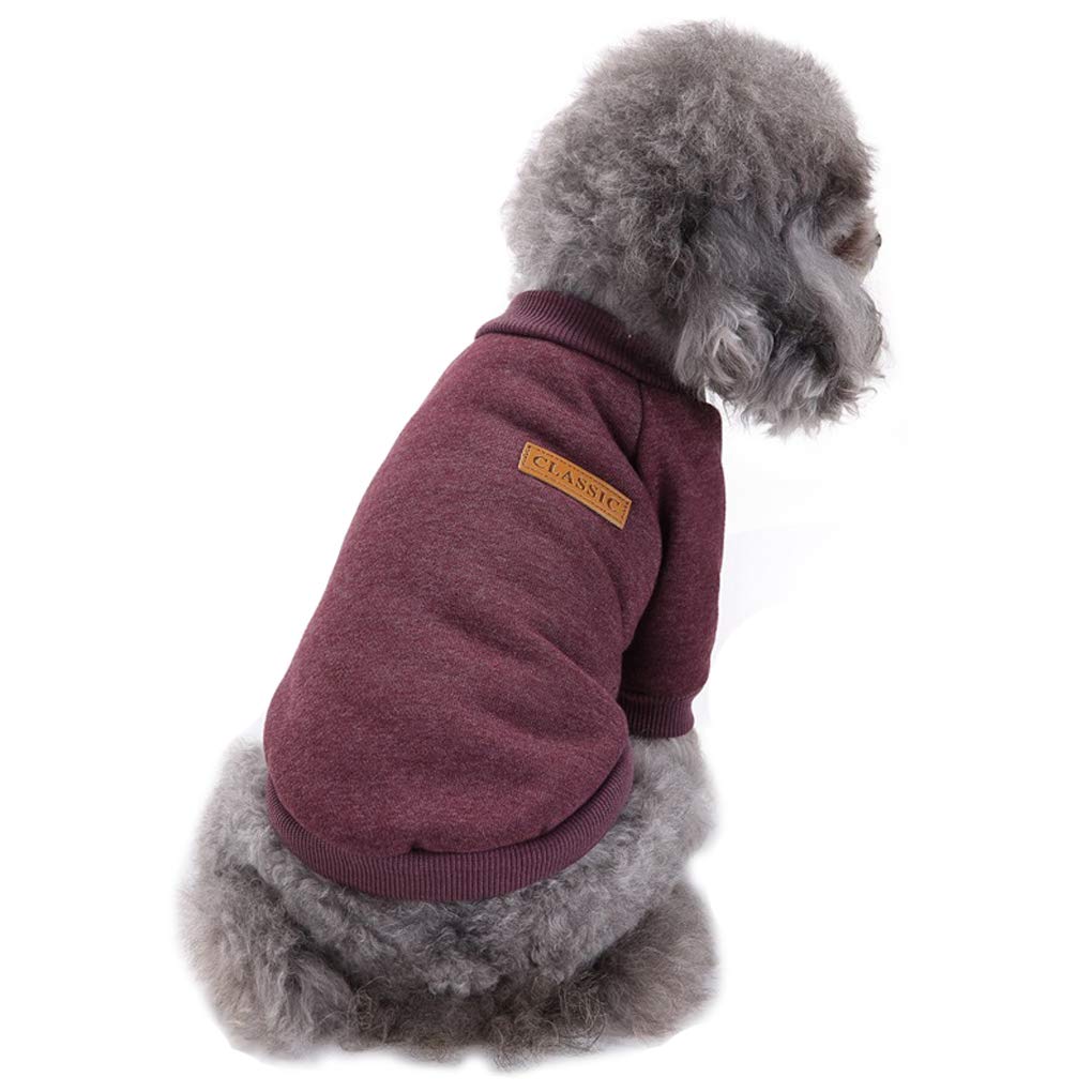 Classic Knit Dog Sweater for Small Dogs - Warm Winter Puppy Coat, Soft & Cozy Pet Clothing (XXS, Brown) - Perfect for Indoor & Outdoor Winter Adventures