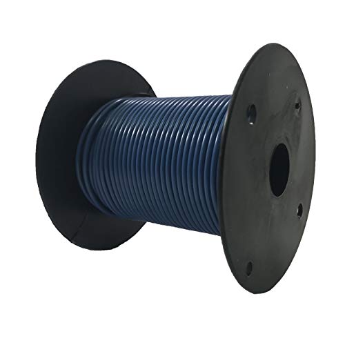 10 Gauge Dark Blue Primary Wire - 500 FT Spool - USA Made Automotive Cable for Car Audio, Trailer Wiring & Electrical Projects