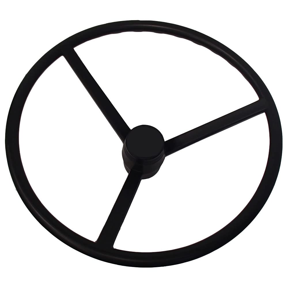 Stevens Lake Parts One New Steering Wheel with OEM Cap - Compatible with John Deere 1020 1030 1520 1530 2020 2030 2130 820 830 Models - Replacement for AL28457 - Perfect for Tractor Repair and Farm Equipment Maintenance