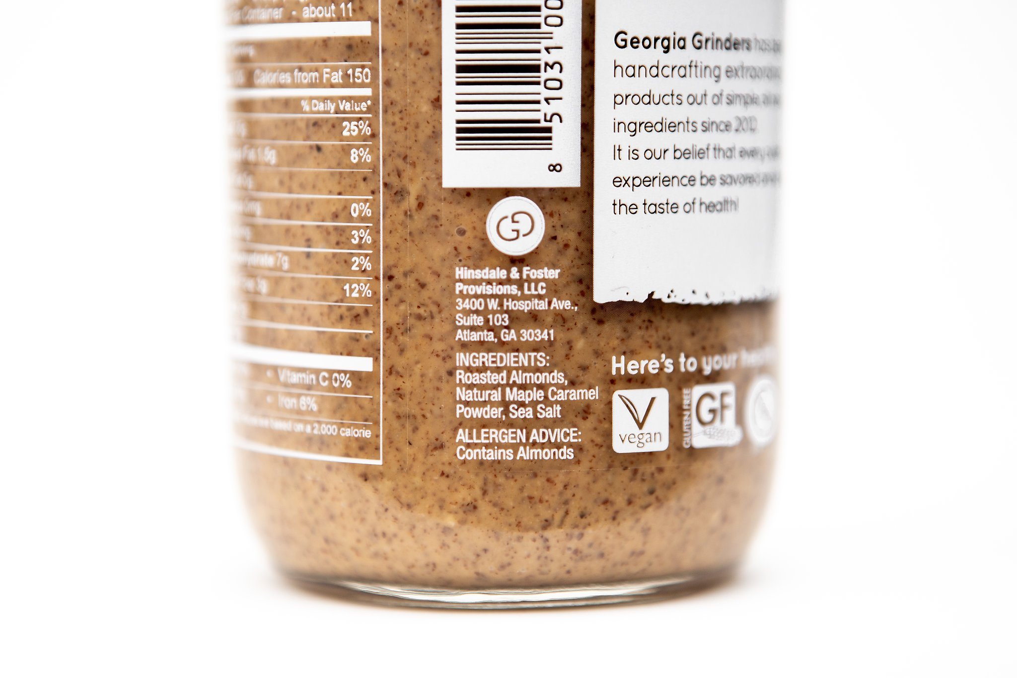 Georgia Grinders Maple Caramel Almond Butter 12oz (12 Pack) - Natural Non-GMO, Kosher, Gluten Free, Palm Oil Free Nut Butter with Sweet Maple Syrup Infusion - Perfect for Toast, Smoothies & Healthy Snacks