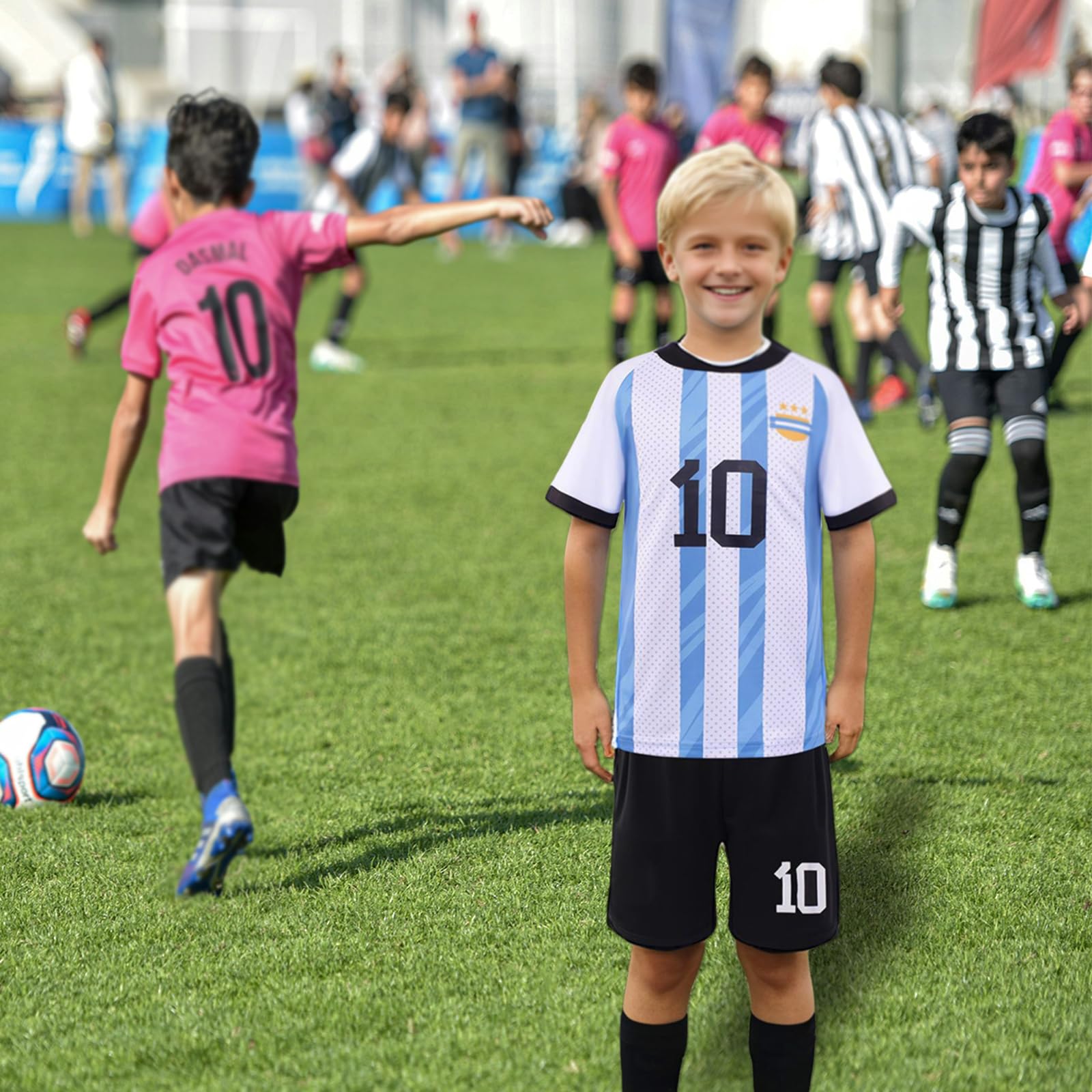 **Kids Soccer Jerseys for Boys & Girls - Youth Football Training Uniform Set - Perfect for Games, Practice & Fan Gifts**