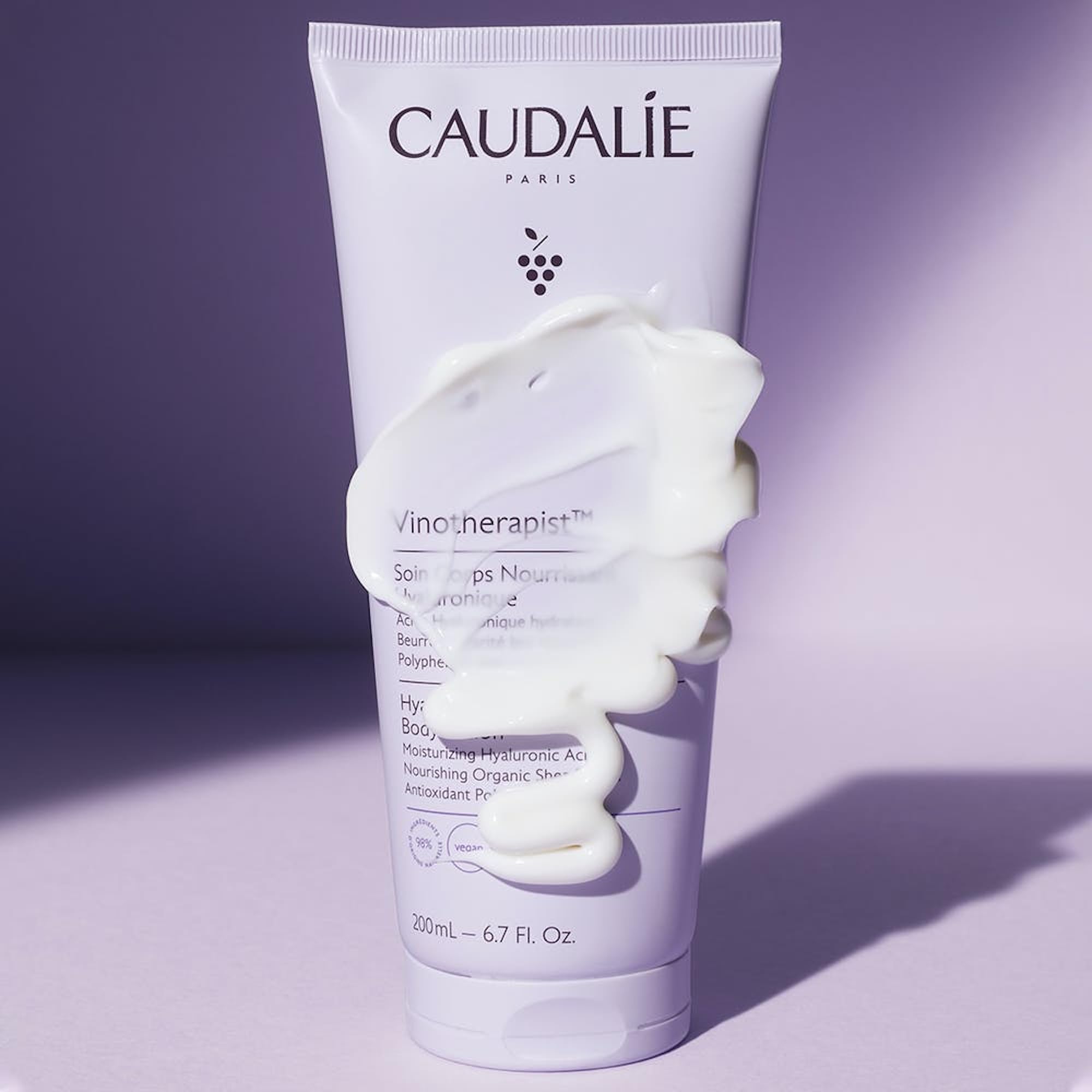 Caudalie Vinotherapist Nourishing Body Lotion with Shea Butter & Hyaluronic Acid, 6.7 Fl Oz - Hydrating & Moisturizing Dry Skin for Daily Use, Travel & Spa Days