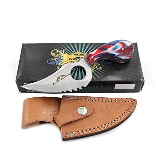 Premium Heavy Duty Sharp Multi-Color Fixed Blade Skinner Knife with Saw Back & Nylon Sheath - Ideal for Hunting, Camping, Survival & Outdoor Adventures