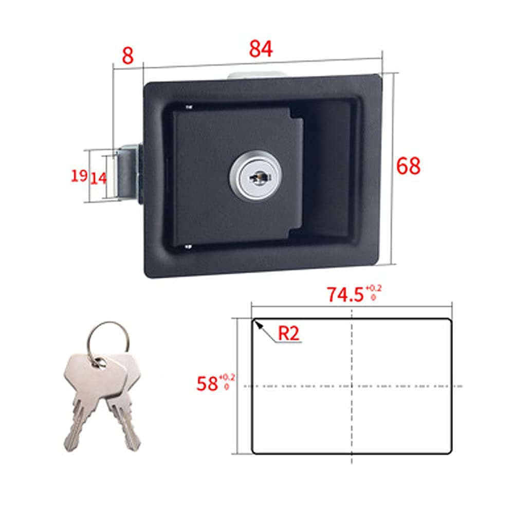 Southco Heavy Duty Flush Mount RV Door Latch - Secure Travel Trailer & Toolbox Handle Lock | Durable Camper Access for Outdoor Adventures & Storage Security