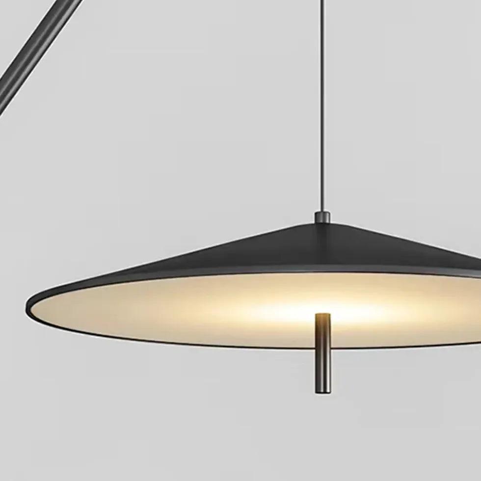 Modern Tilted Hanging Curved Arm Floor Lamp - Adjustable Reading Light for Living Room, Bedroom, or Office Decor