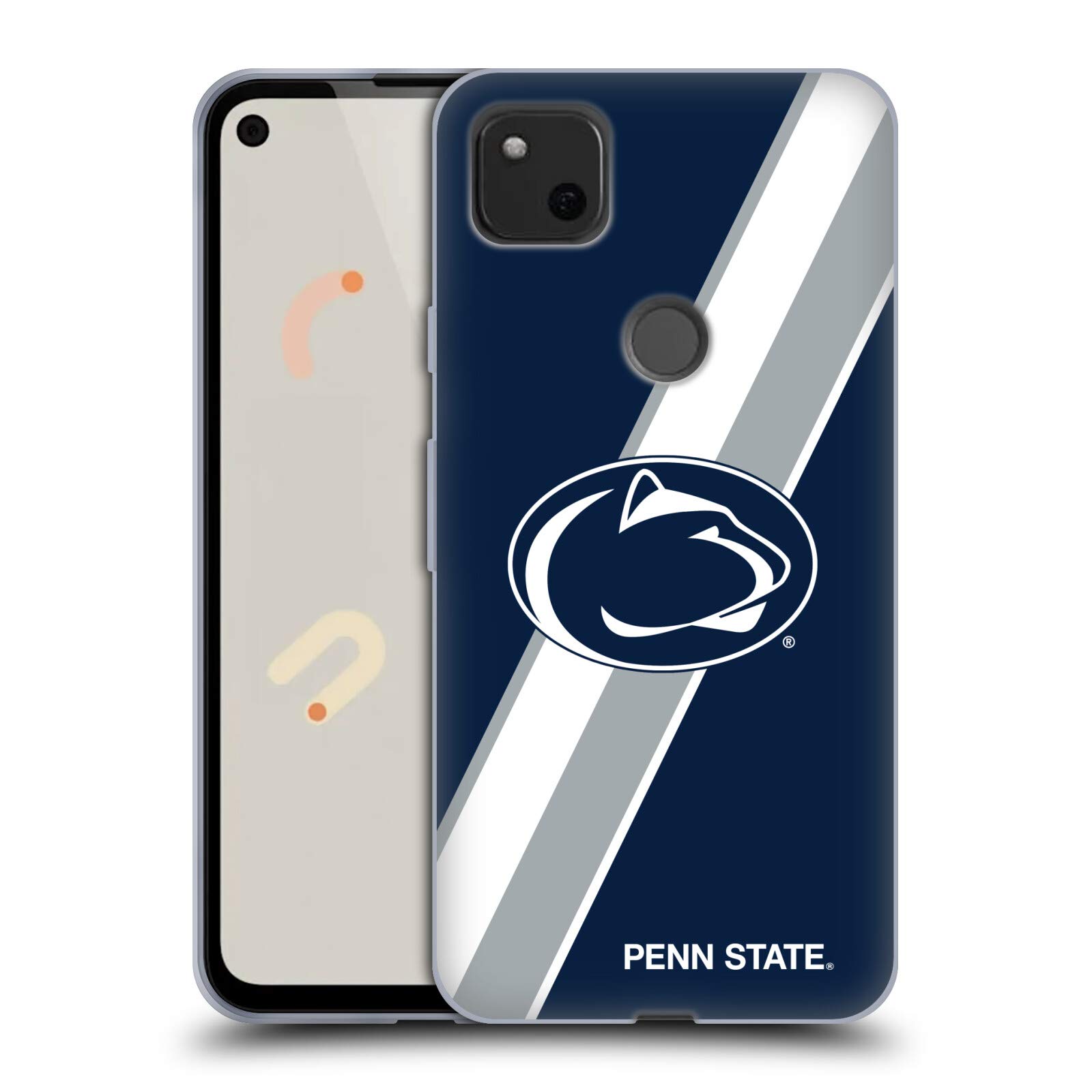 PSU Stripes Soft Gel Case for Google Pixel 4a - Official Penn State Licensed - Perfect for School & Game Days
